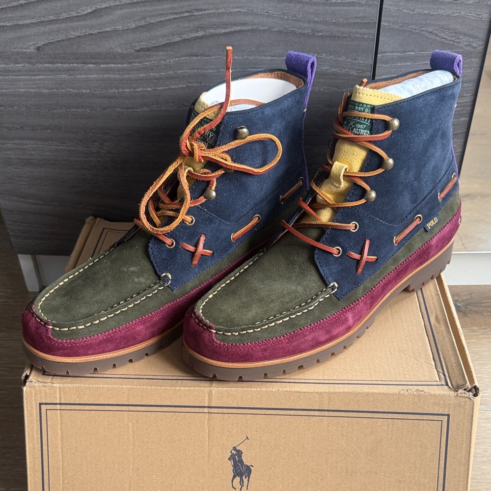 Polo by Ralph Lauren Men's Multicolor Suede Boots